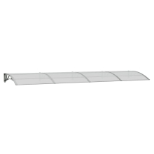 vidaXL Türvordach Grau 400 x 100 cm Polycarbonat