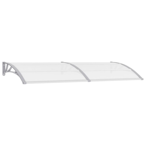 VidaXL vidaXL Türvordach Grau und Transparent 240x75 cm PC
