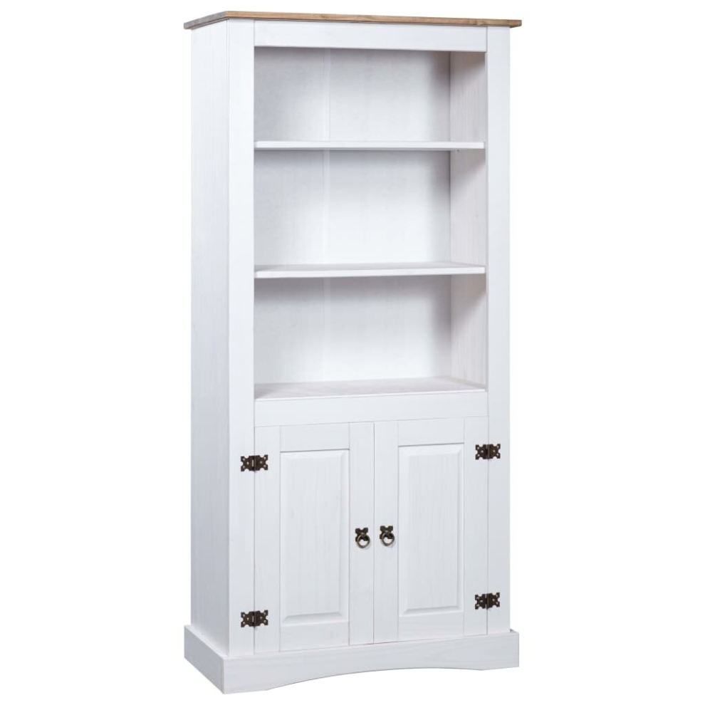 vidaXL Cupboard Mexican Pine Corona Range White Sideboard Bookcase Cabinet