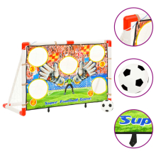 vidaXL Children Football Goal Set with Net, Ball, Pump & 4 Spikes – Lightweight, Durable 120x51x77.5 cm (80344)