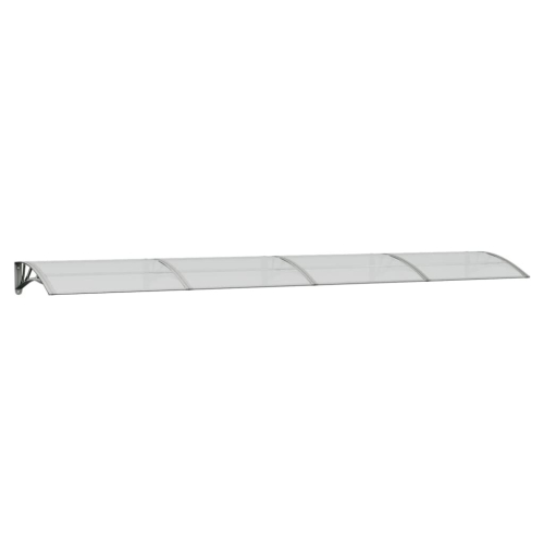 VidaXL vidaXL Türvordach Grau und Transparent 400x75 cm Polycarbonat