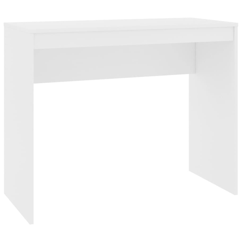 vidaXL Desk White Engineered Wood Computer Workstation Corner Office Desk