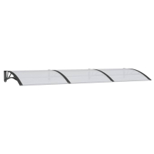 vidaXL Türvordach Schwarz 300x100 cm Polycarbonat