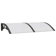 vidaXL Türvordach Schwarz und Transparent 150x75 cm Polycarbonat
