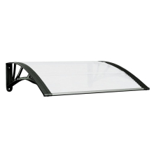 vidaXL Türvordach Schwarz und Transparent 80x75 cm Polycarbonat