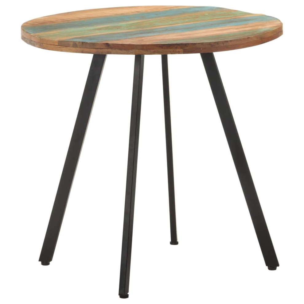 Vidaxl Dining Table 80 Cm Solid Reclaimed Wood Wooden Kitchen Dinner Desk