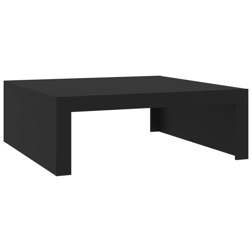 vidaXL Coffee Table Black Engineered Wood Living Room Couch End Sofa Table