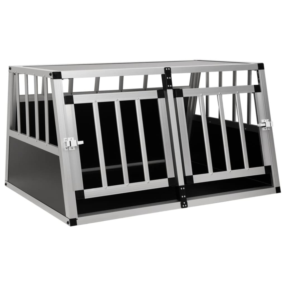 Vidaxl Dog Cage With Double Door Pet Puppy Home House Kennel Carrier Crate