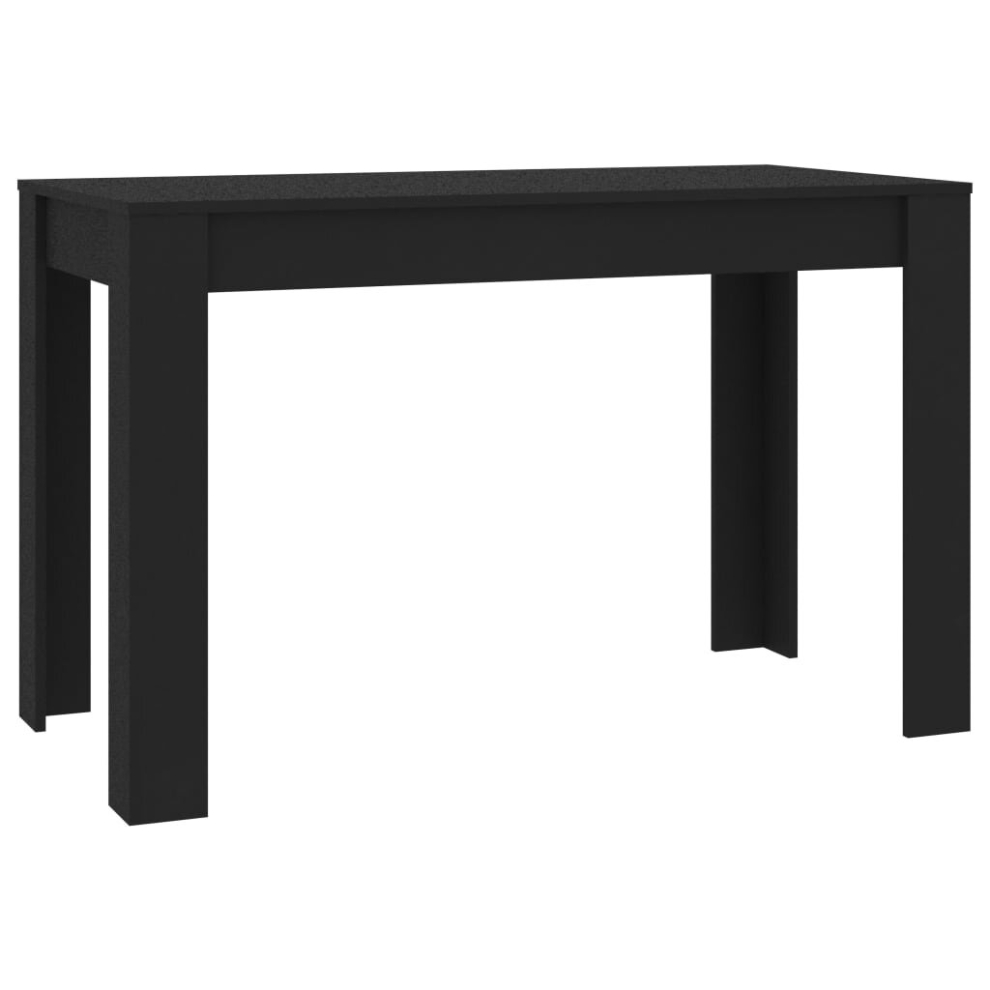 vidaXL Dining Table Black Engineered Wood Kitchen Dinner Dining Room Table