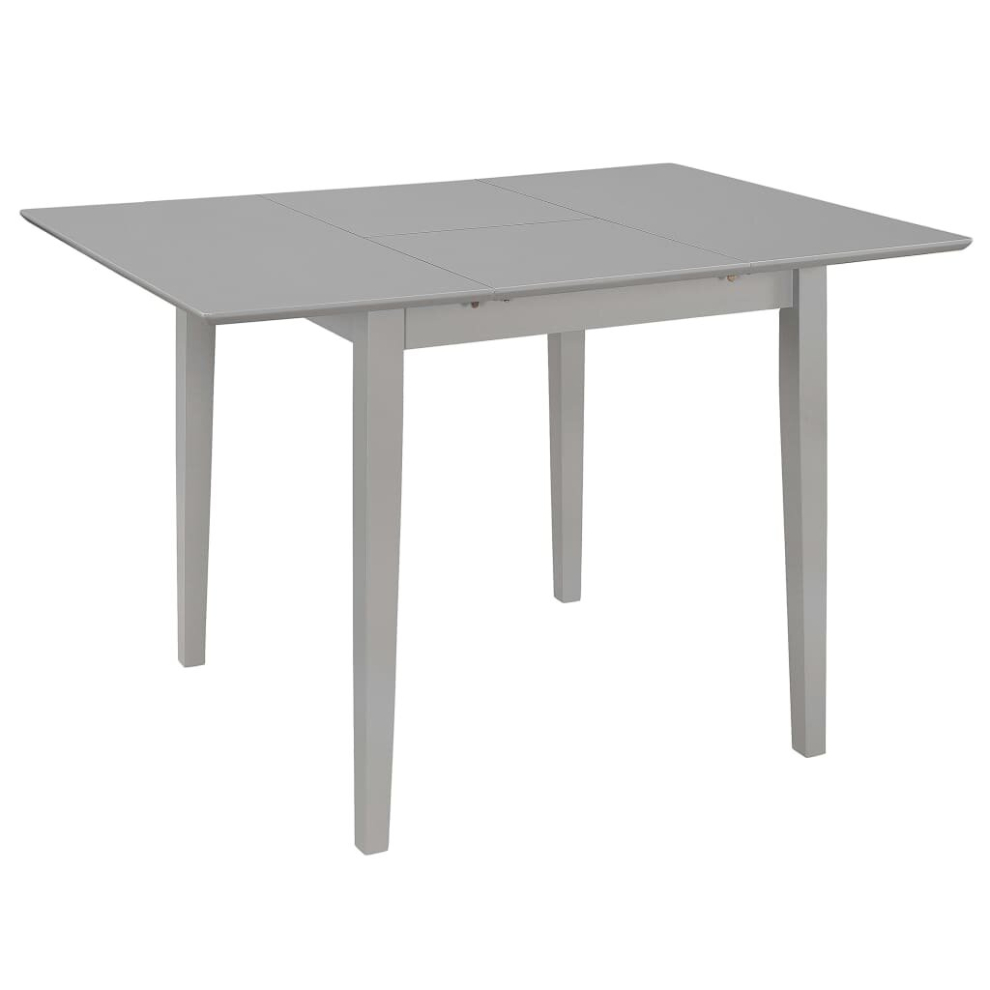 vidaXL Extendable Dining Table Grey 80-120cm MDF Square Kitchen Dinner Stand