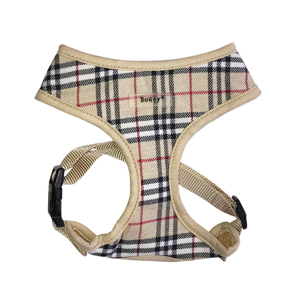 (Medium, Beige) Dog Puppy Harness Adjustable No Pull Small Medium Large Dogs