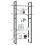 VidaXL vidaXL 5-Tier Book Cabinet White Engineered Wood Office Storage Rack Bookcase 5