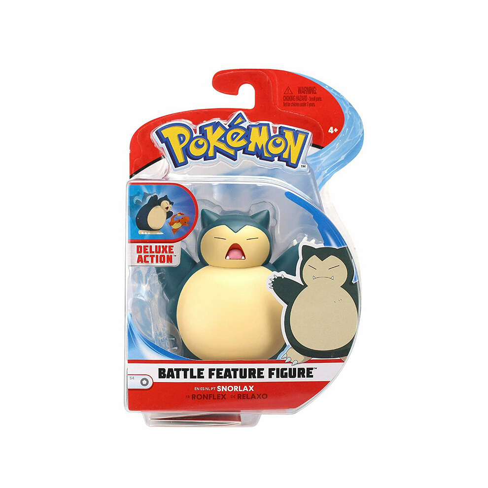 (Snorlax) Original Pokemon Figurine WCT Battle Feature Figures with Deluxe Actions