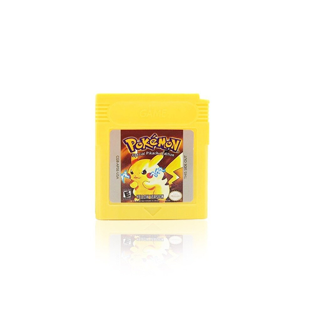 (Yellow) Pokemon GBC Card 16 Bit Video Game Cartridge Console Card for Gameboy