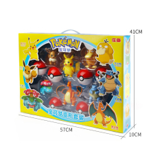 (6Pcs Set With Box B) Original Box Pokemon 12 Styles Pokeball Deformation Toy Set Anime Figure