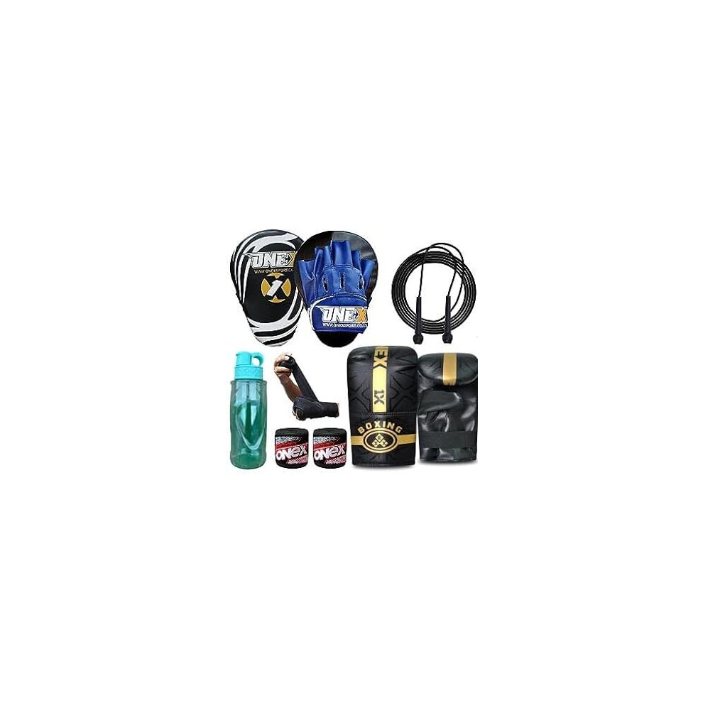 Onex ( / Black) Boxing Gloves And Focus Pads Kickboxing Punching Blue/Black