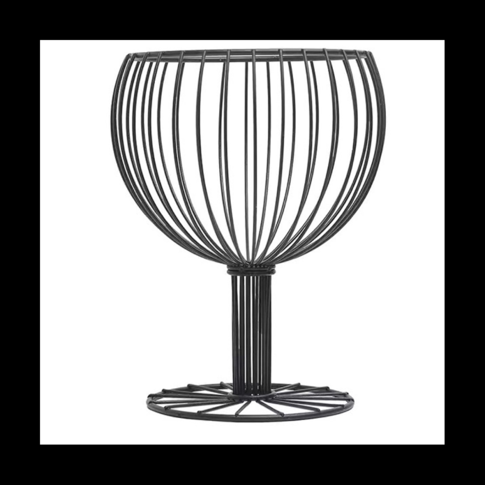 Spactz Light Luxury Wrought Iron High-Foot Fruit Plate Home Plate Display Stand Plate Fruit Basket,B