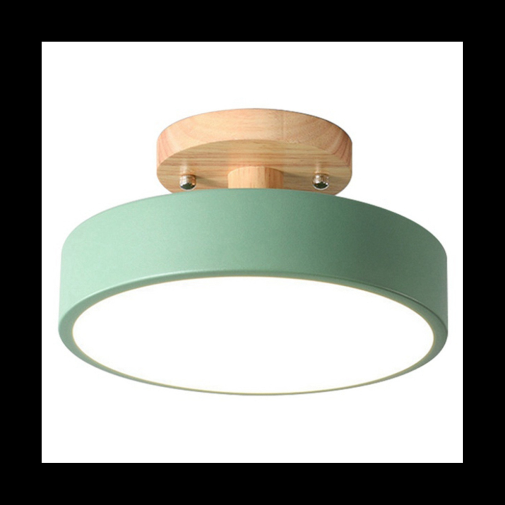 Spactz Ceiling Lights Modern LED Nordic Wood Lighting Fixture Indoor Luminaire Kitchen Living Bedroom Bathroom Green