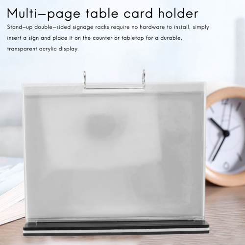 Spactz A4 Flip Table Menu Stand MultiPage Table Card Rack Menu Display