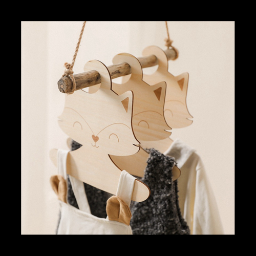 Spactz Baby Clothes Hangers Wooden Baby Hangers For Nursery Adorable