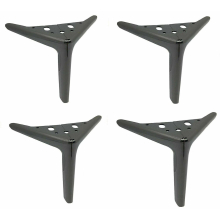 4x 15cm Metal Furniture Legs - Shining Black, Modern Replacement Feet for Sofa, Table, Cabinet