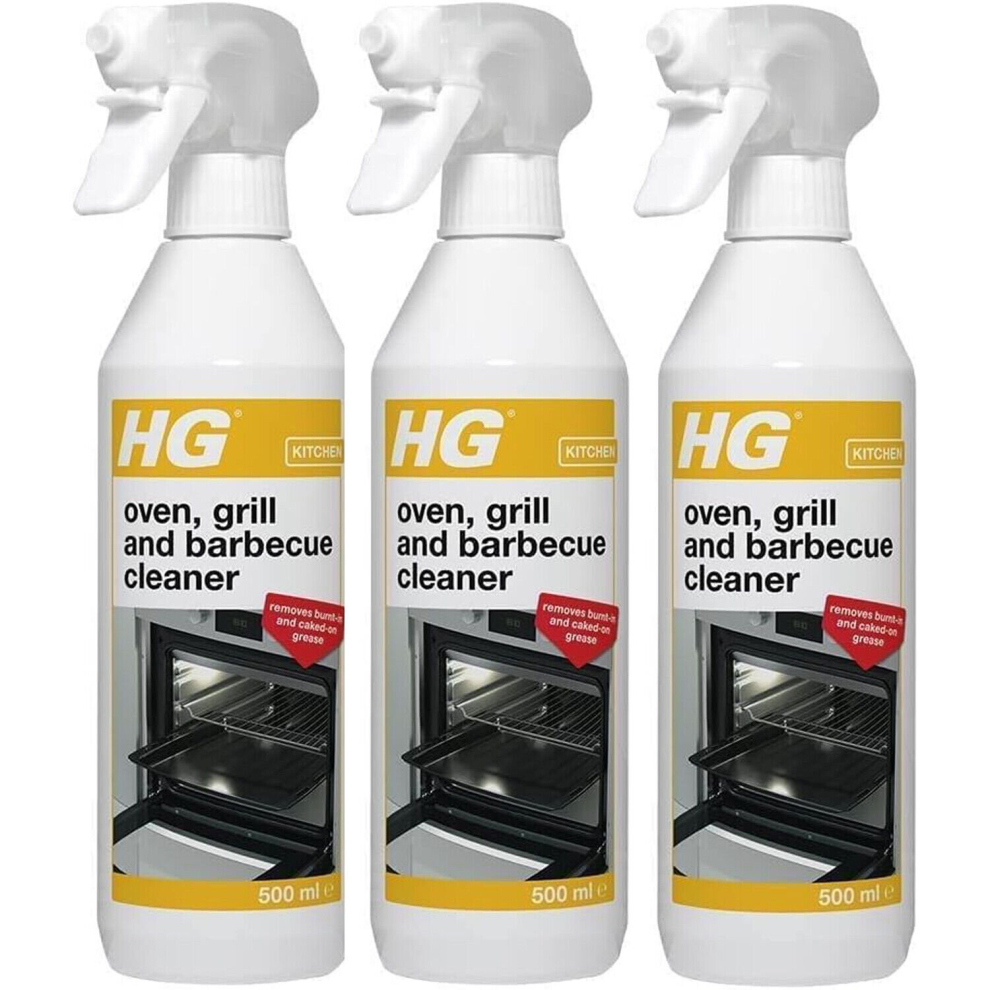 3 x HG Oven Grill And Barbecue Cleaner - 500ml