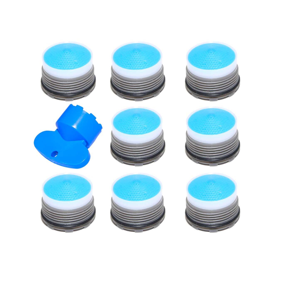 (8 Pack Plus 1 Key) Tap Aerator Water & Energy Saving, Replacement core Flow restrictor, Reduce Bills  18.5mm 4 per minute +1 Key