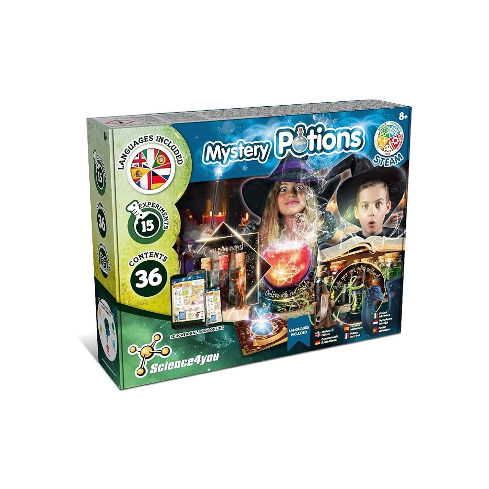 Science4you Magic Potions - Potion Making Kit For Children, Create & Mix Your Own Magic Potions - Magic Cauldron Toy For Kids Age 7 8 9 10 11 12+