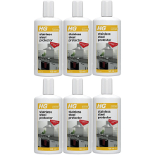 6 x HG Stainless Steel Protector Quick Shine And Polish Finish - 125ml
