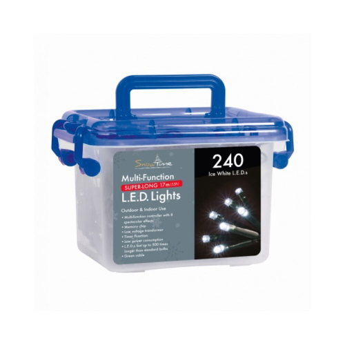 Snow Time 240 Ice White LED Multi-Functional Lights w/Timer