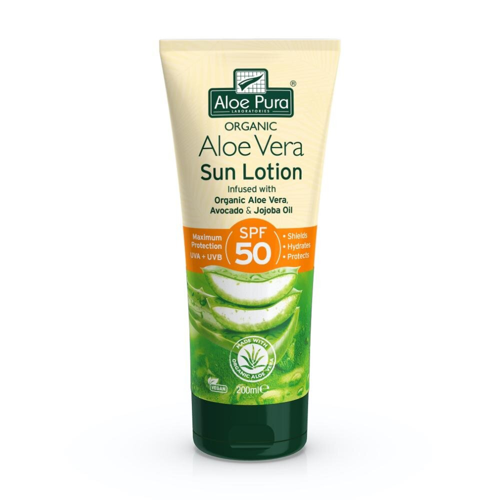 Aloe Pura Organic Aloe Vera Sun Lotion SPF50 200ml