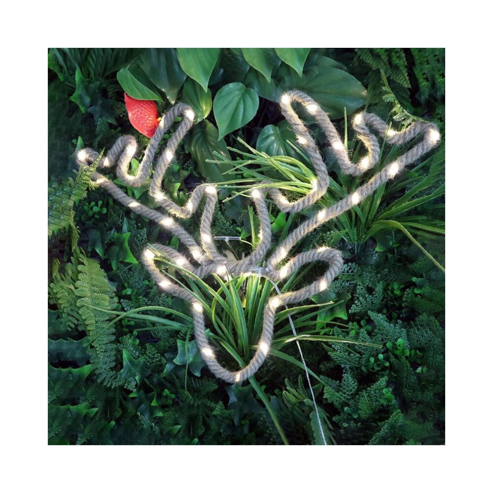 Garden Store Direct Deer Hemp Led Rope Silhouette Light
