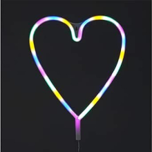 Garden Store Direct Heart Shaped LED Rope Light- Multi coloured