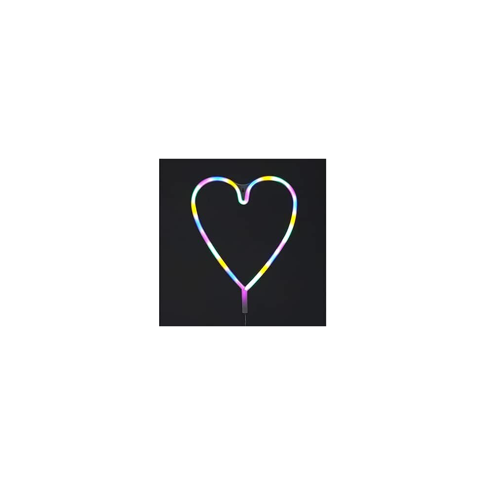 Garden Store Direct Heart Shaped Led Rope - Multi Coloured Light