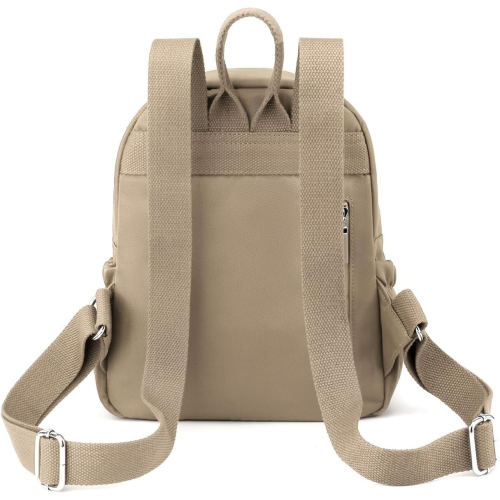 (Apricot) Mini Backpack for Women Light Weight Small Waterproof Backpack Purses Small Casual Daily Travel Shoulder Bag (Apricot color) 2