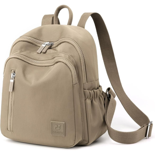 (Apricot) Mini Backpack for Women Light Weight Small Waterproof Backpack Purses Small Casual Daily Travel Shoulder Bag (Apricot color) 1