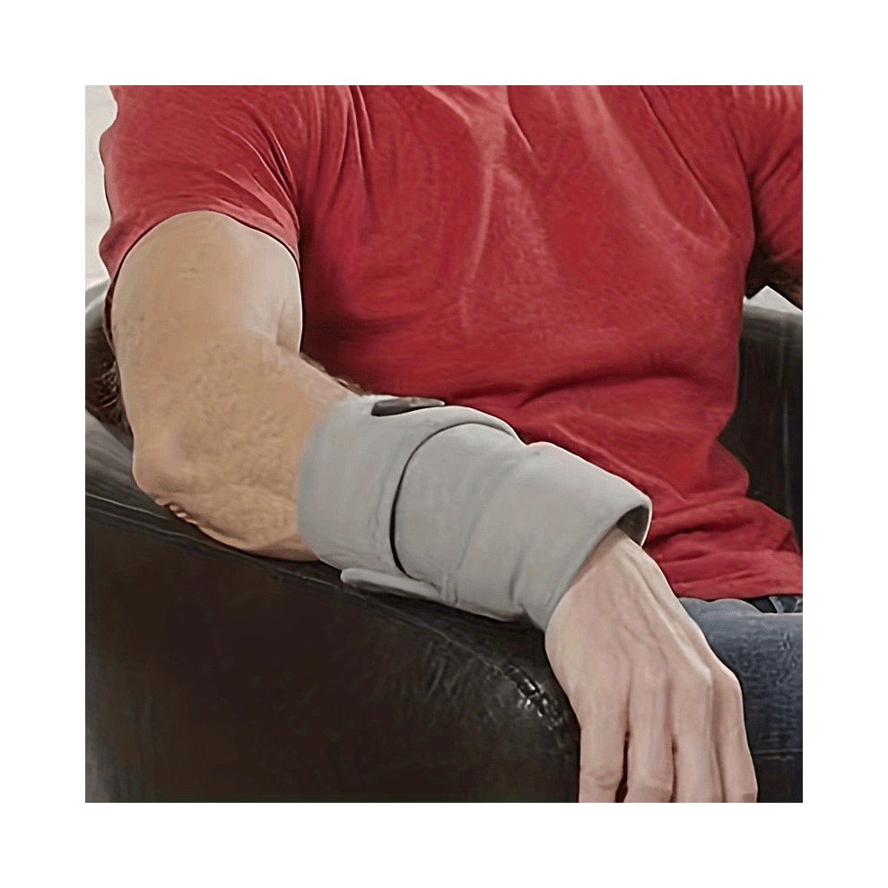 Grey 1Pc Vibration Hot Compress Hand Joint Massager Leg Warm Self Heating Knee Physiotherapy Instrument Gift For Men And Women Parents