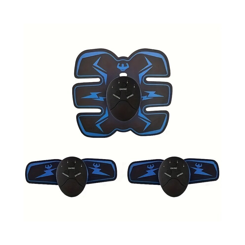 3pcs Muscle Toner Set Portable Muscle Trainer Abs Stimulator Intelligent Wireless Fitness Apparatus For Men Woman Abdomen Arm Leg Home Office Exercise