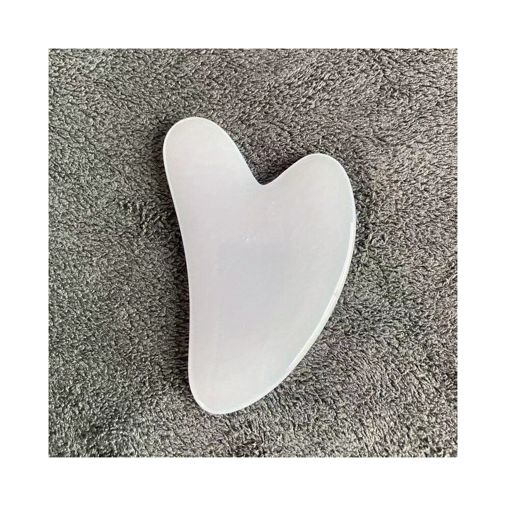 White 1Pcs Spa Massage Scraper Beeswax Guasha Scraping Massage Tool For Face And Eye Acupuncture Gua Sha Relieve Stress And Promote Circulation