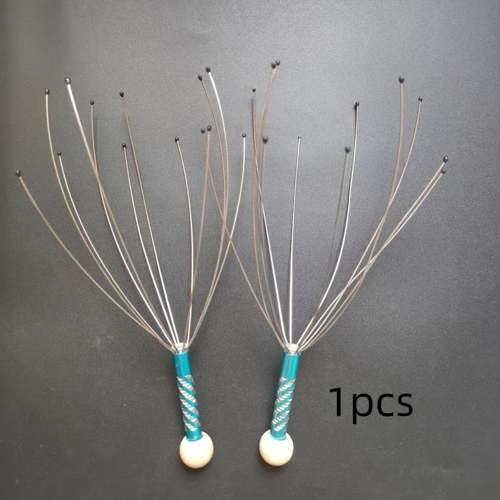 Blue Head Scalp Massager Head Scratching Massage Claws Octopus Head Massager Scalp Scratcher Massage Claw