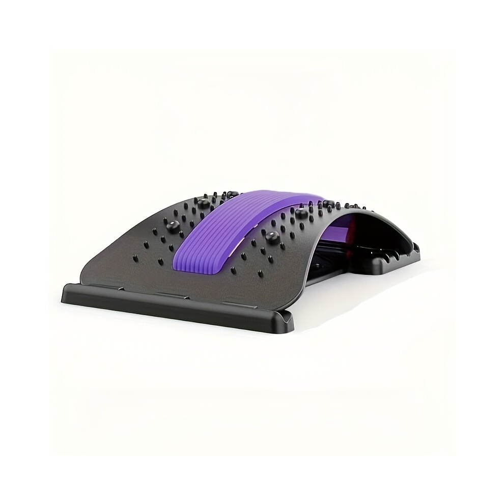 Purple Lumbar Back Muscle Relaxation Device Level Back Massager & Posture Corrector Lower & Upper Back Stretcher Support