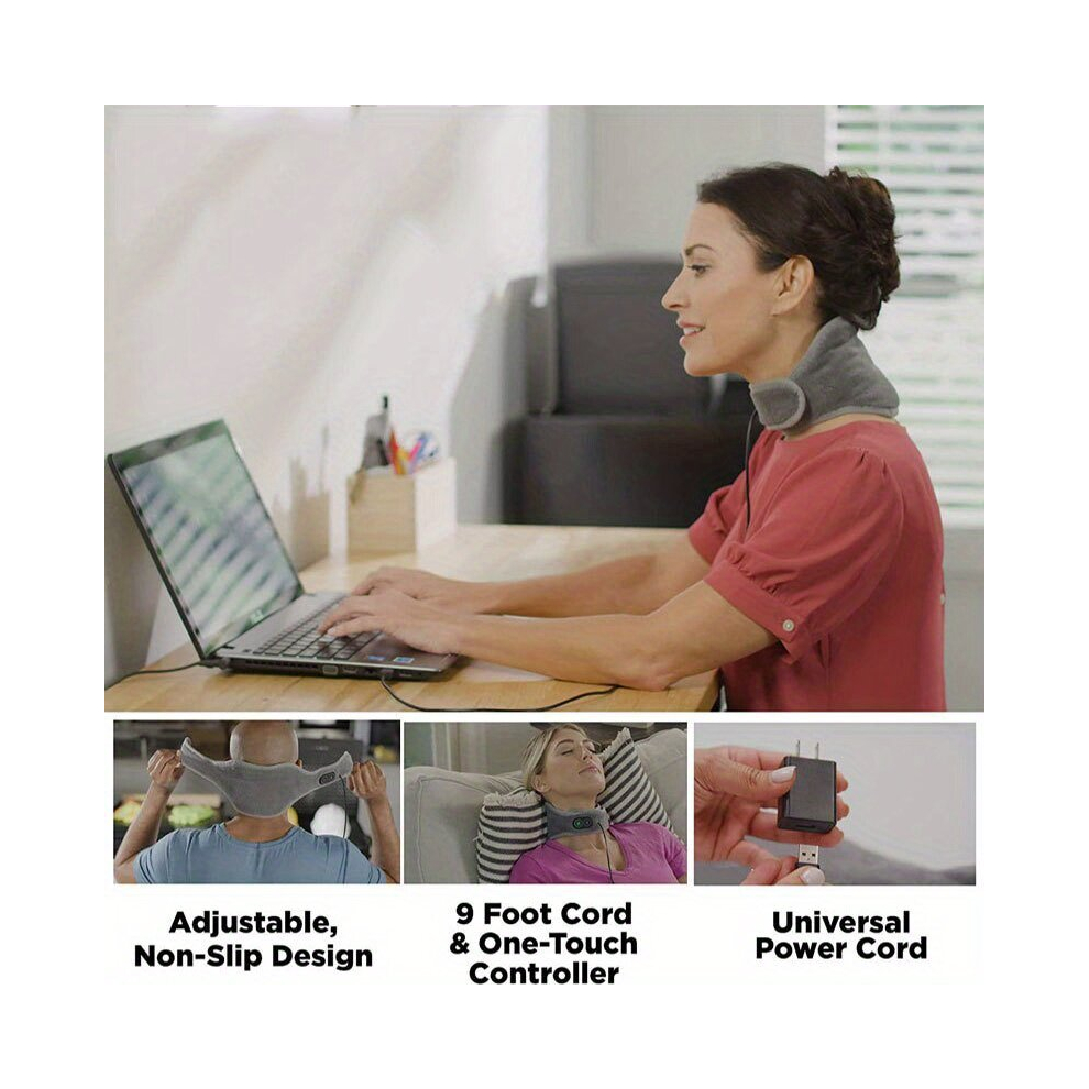 1Pc Heating Physiotherapy Neck Massager Intelligent Heating Neck Protector Vibration Massage Neck Brace Gift For Men And Women