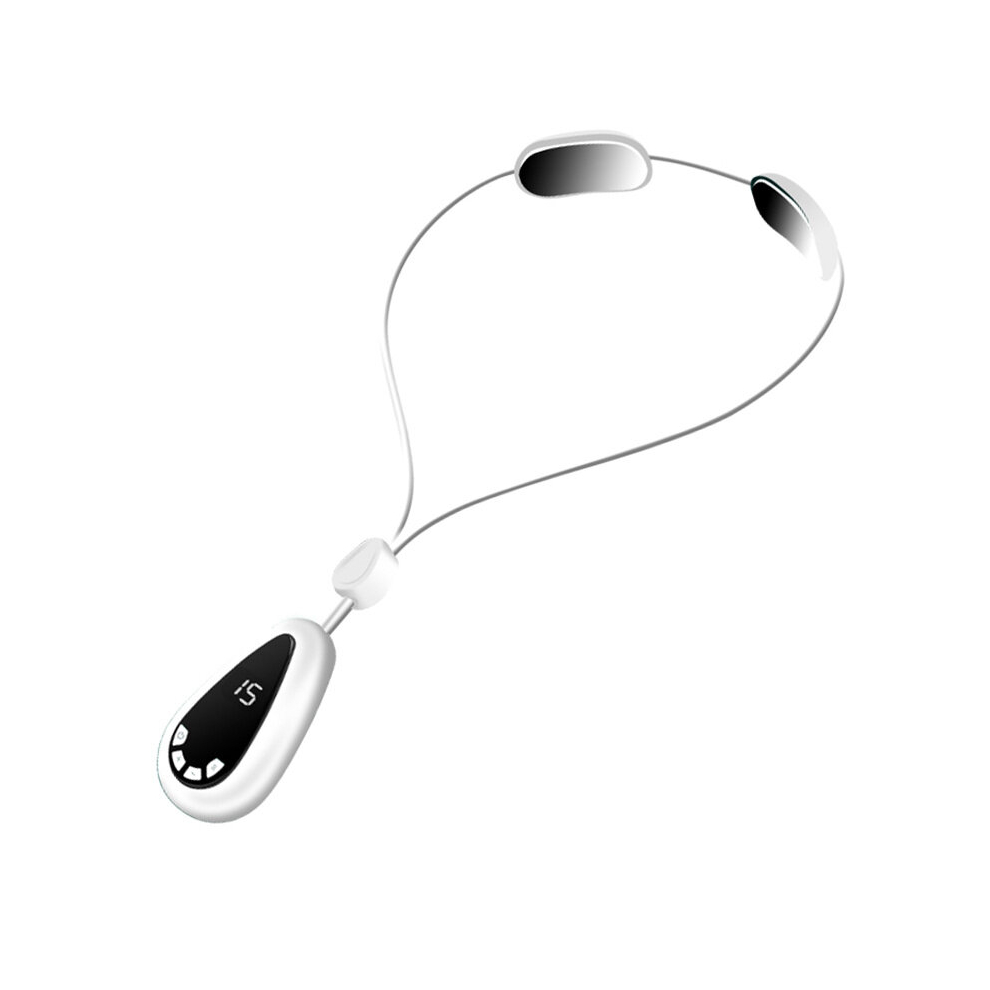 White Hanging Cervical Spine Massager Mini Pulse Shoulder Cervical Massage Hot Compress With Heating Cervical Neck Pulse Massage