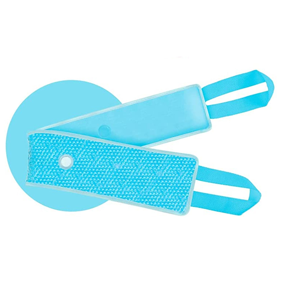 Blue Reusable Neck Ice Pack With Strap For Sports Injuries Swelling And Cervical Surgery Recovery Relieve Neck Pain And Reduce Inflammation
