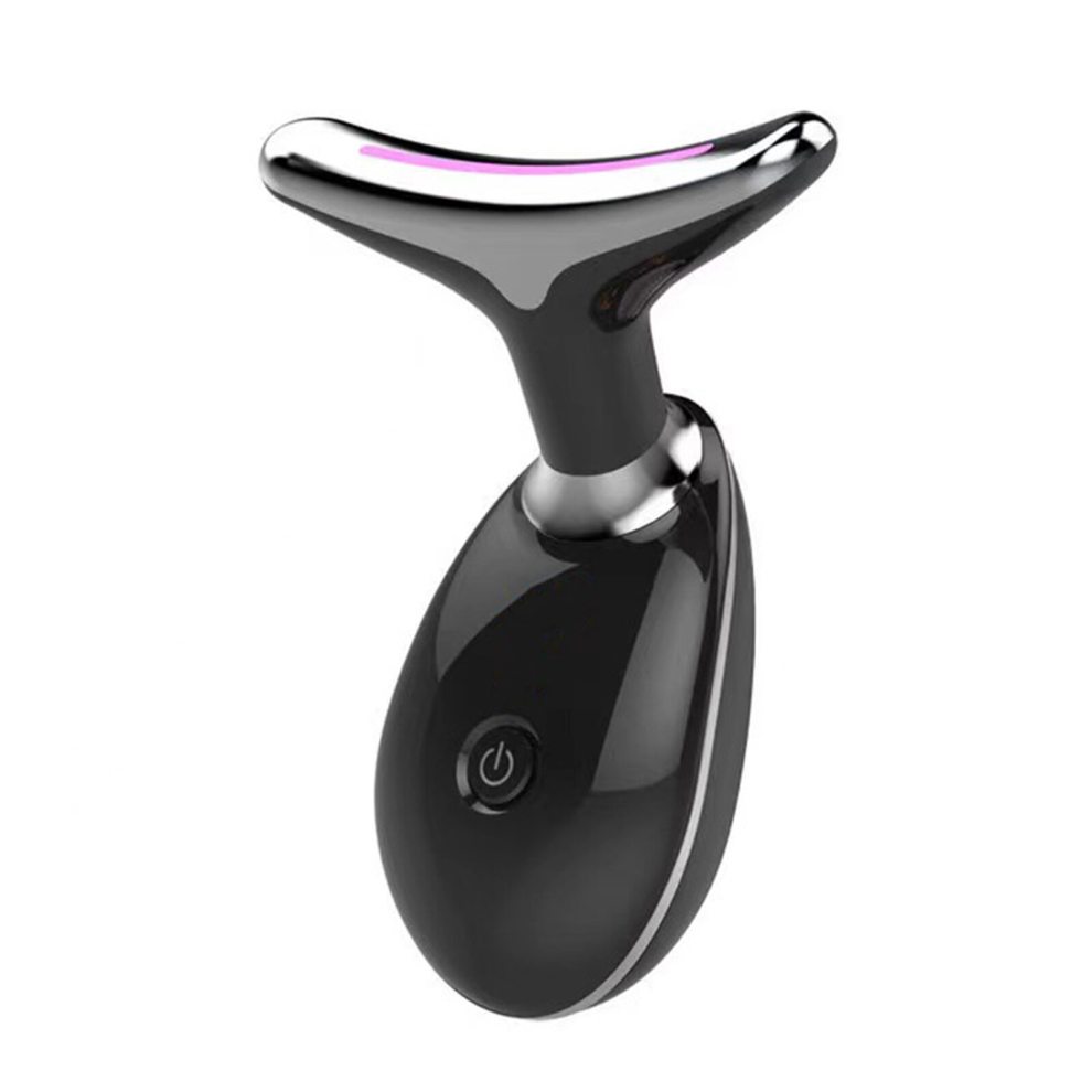 Black Neck Face Firming Smoothes Wrinkles Device Double Chin Reducer Vibration Facial Massager Face Tightening And Lifting Device