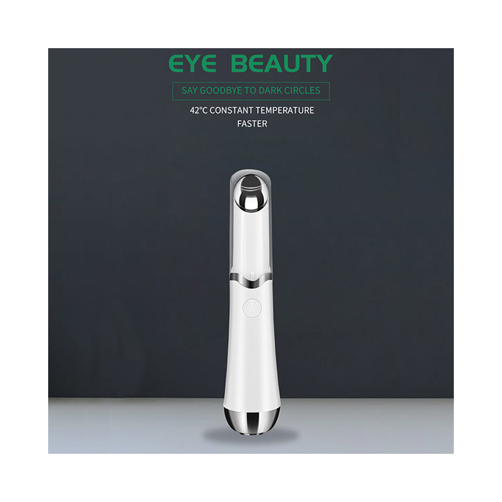 White Rechargeable Eye Beauty Instrument Eye Massager Wand For Dark Circles Eye Bags Puffiness Under Eyes Eye Care Instrument Eye Massage Stick Birthday Gif