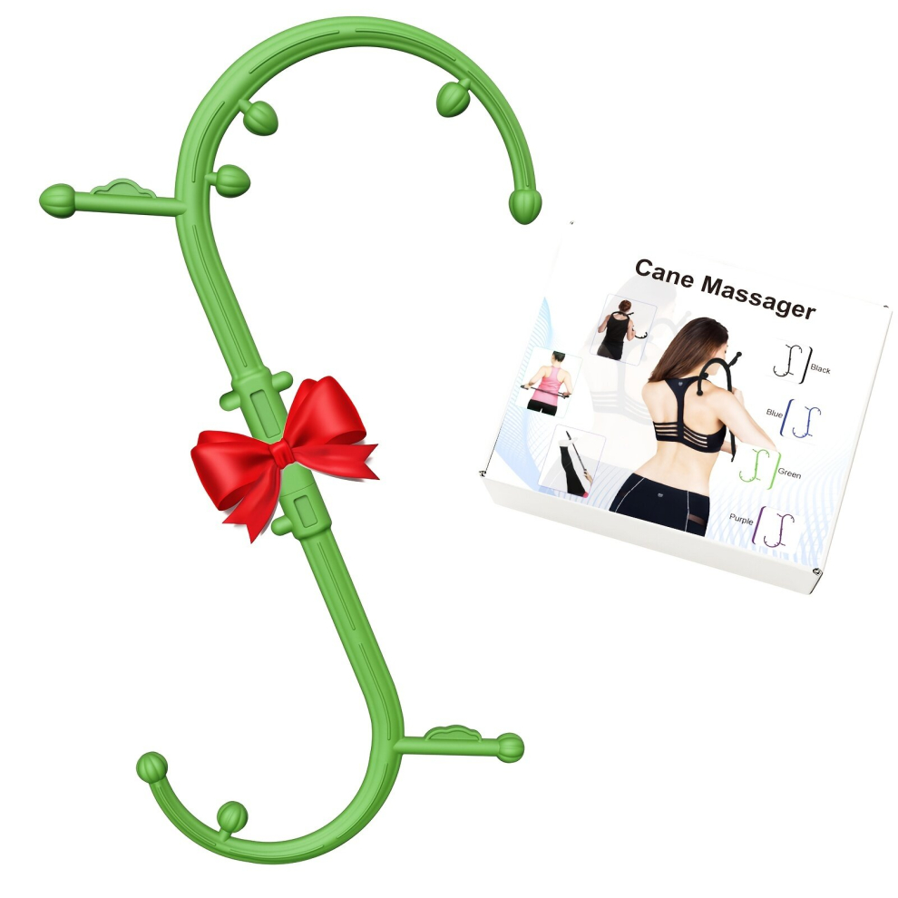 Back And Neck Massager Self Massage Tool Massage Trigger Point Cane Handheld Massager Wand For Back Neck Shoulders Legs And Feet Muscle Knot Remover B