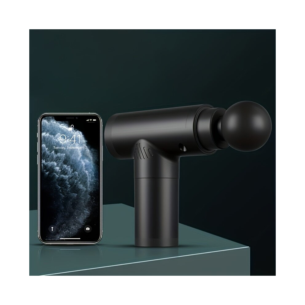 Black Massage Gun Deep Tissue Percussion Muscle Massager For Athletes Handheld Body Back Muscle Massager