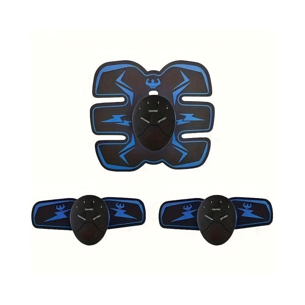 3pcs Portable Wireless Muscle Trainer Kit For Men Women Abdominal Muscle Toner ABS Stimulator Intelligent Home Office Fitness For Abdomen Arm Leg