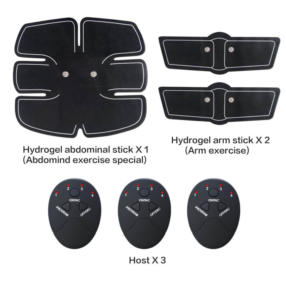 Unisex Multicoloured Abs Stimulator Muscle Toner Portable Fitness Workout Equipment For Men Woman Abdomen Arm Leg Home Office Exercise